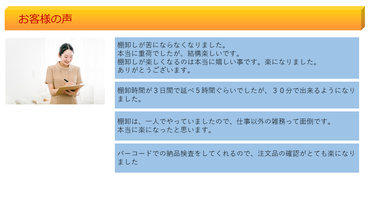 ビューティフルワーカーのお客様の声